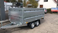 750kg Tandem Doppelachser KFZ PKW Anhänger mit Doppelbeplankung