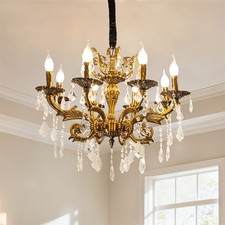 Kristall Deckenleuchte Vintage