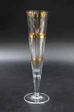 Ritzenhoff Sektglas Champagnerglas Benedikt Sauerland Golddekor Vintage H 24 cm