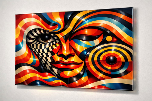 Modernes wandbild gesicht - wandbild, –