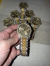 Luxus Armbanduhr Gold/Silber