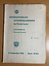 Rennprogramm Sachsenring 1961