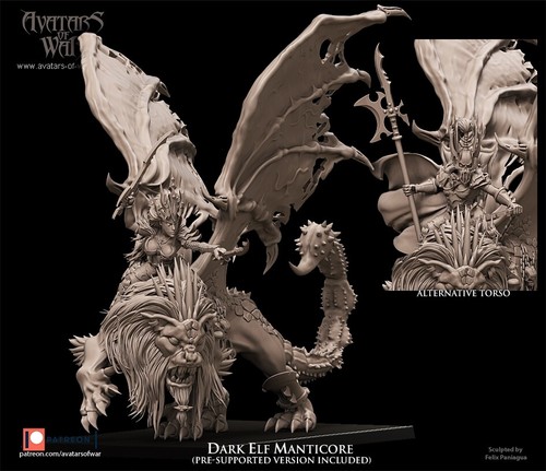 Dunkelelfen lord manticore - dunkelelfen,