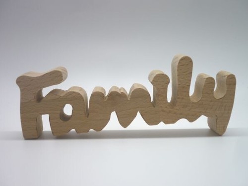 Holzdeko schriftzug familie - schriftzug,