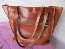 Ledertasche "Gianni Conti", festes Echtleder, braun, gebraucht, Markenartikel