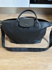 Longchamp Le Pliage Ledertasche / Shopper / Weekender,schwarz, neu und unbenutzt