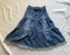 Mädchen Jeansrock Tellerrock lang 128 134 monsoon