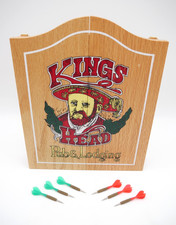 Kings Head Pub & Lodging Dartscheibe Dartschrank Holz klein 23 cm