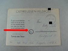 #171, Ostpreussen Feldpost vom