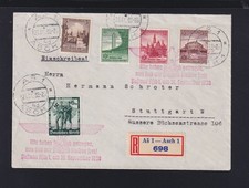 Dt. Reich Sudeten R-Brief 1938 Asch nach Stuttgart