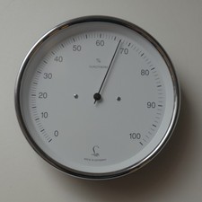 Lufft Durotherm Hygrometer, aus Edelstahl, weiß/silber, neuwertiger Zustand