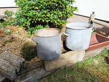 2 alte Zinktöpfe Pflanzkübel