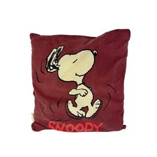 Vintage Retro Peanuts Snoopy Kissen Kissenhülle Kopfkissenbezug rot 30x35