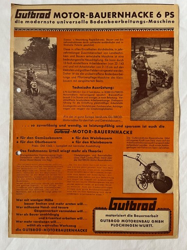 Prospekt faltblatt der gutbrod - prospekt/faltblatt,