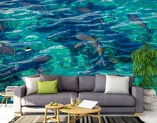 3D See Fisch Q8759 Tapete Wandgemälde Fototapete Selbstklebend Kay