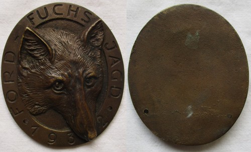 Rare automobil bronze plakette - automobil,