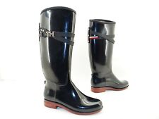 Tommy Hilfiger TH HARDWARE RUBBER Long Boot Damen Regen Stiefel Gummistiefel  37