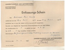 Dokument Junkers Flugzeug u. Motorenwerke Zweigwerk Köthen 1937 (60)