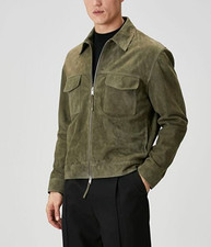 Grüne Lederjacke Herren Pure