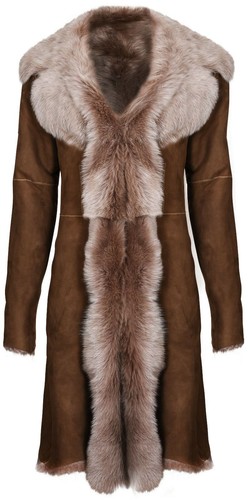 Damen lammfellmantel biber - damen, tan