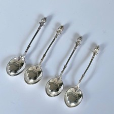 4x Silber 900 Espressolöffel