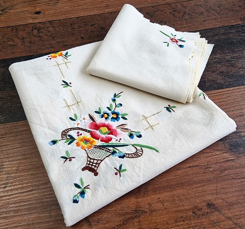 Vintage tischdecke mitteldecke - vintage, tischdecke/mitteldecke