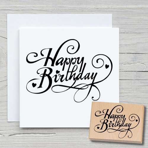 Stempel happy birthday - stempel,
