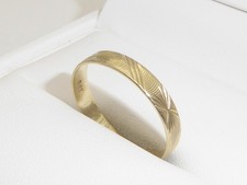 585 Gold Ring 14K Gelbgold Trauring Ehering Gravur RG 61 - 19,4 mm 9587a