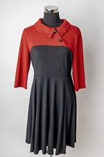??Lagenlook süßes Rockabilly Kleid Pepitta schwarz rot Gr. 44 ?
