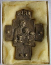 Relief Wandbehang Messing