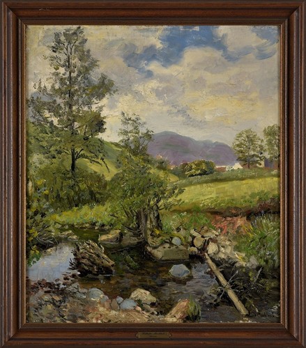 Altes gemälde öl landschaft - altes,