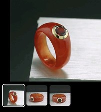 Jade Ring 585 14 Karat Gelb