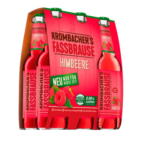 Krombacher fassbrause himbeere - krombacher,