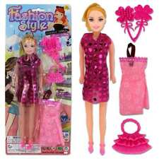 Spielpuppe mit zwei Kleidern - ca. 28 cm Puppe Kinder Anziehpuppe