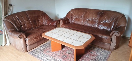 Echtledercouch braun 3sitzer - braun,,