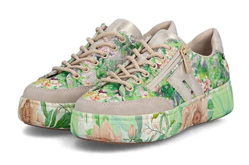 Rieker halbschuh grün blumen - rieker,