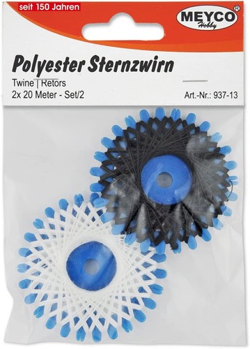 Sternzwirn weiß und schwarz