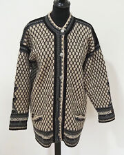 Skjaeveland Damen Island Norweger Strickjacke Grösse L Schurwolle I966