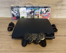 PS3 PlayStation 3 Slimline 250GB Schwarz Spielekonsole (CECH-2004B) + 5 Spiele ✅