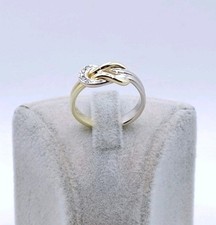 Ring Gold 585er mit Diamanten Bicolor Gelbgold Weißgold Damenring 14 kt Goldring