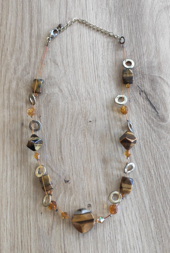 Edelstein kette tigerauge - edelstein, kette,
