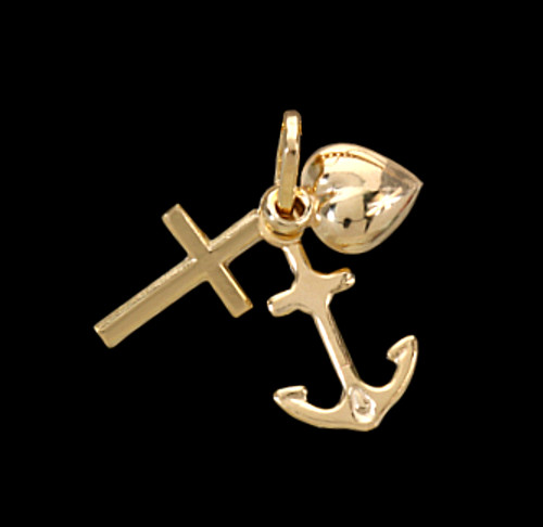 Anhänger kreuz anker herz - anhänger,