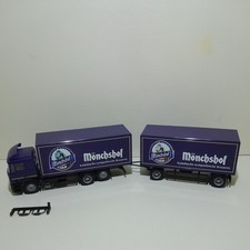 Herpa 1:87 LKW MAN F2000 Getränke- Kofferhängerzug Mönchshof (Gebraucht Ohne OVP