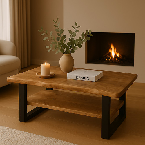 Couchtisch baumkante 115 - 115, 65