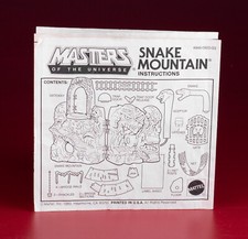 Masters of the Universe MOTU He-Man Snake Mountain US Anleitung Instruction