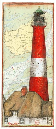 Kunstdruck leuchtturm - kunstdruck,