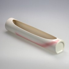 Ikebanaschale Yumegawa weiß, japanische Schale für Blumengestecke IG-493 