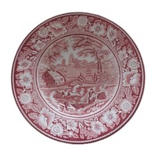 Suppenteller Royal Tudor Ware Staffordshire  Rot,  Dm 22,5 cm