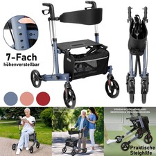  Alu Rollator Klappbar Leichtgewicht Laufhilfe Gehhilfe Gehwagen Reiserollator