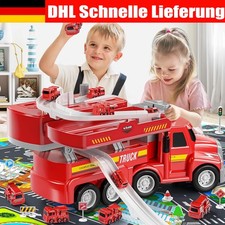 Feuerwehrauto Groß Autotransporter Spielzeug Transporter LKW Spielzeug Geschenke